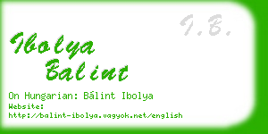 ibolya balint business card